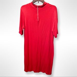 ASOS Red Zipper Bodycon Dress